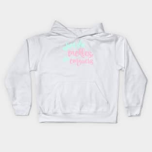 What she tackles, she conquers Kids Hoodie